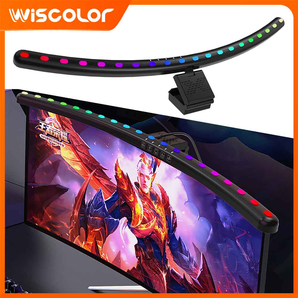 Desk Setup Office - Listwa świetlna RGB do monitora, inteligentna,