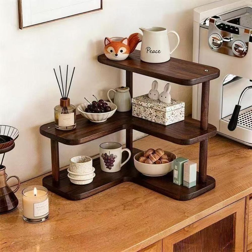 Desk Setup Shelf - Wielopoziomowa narożna półka na biurko z