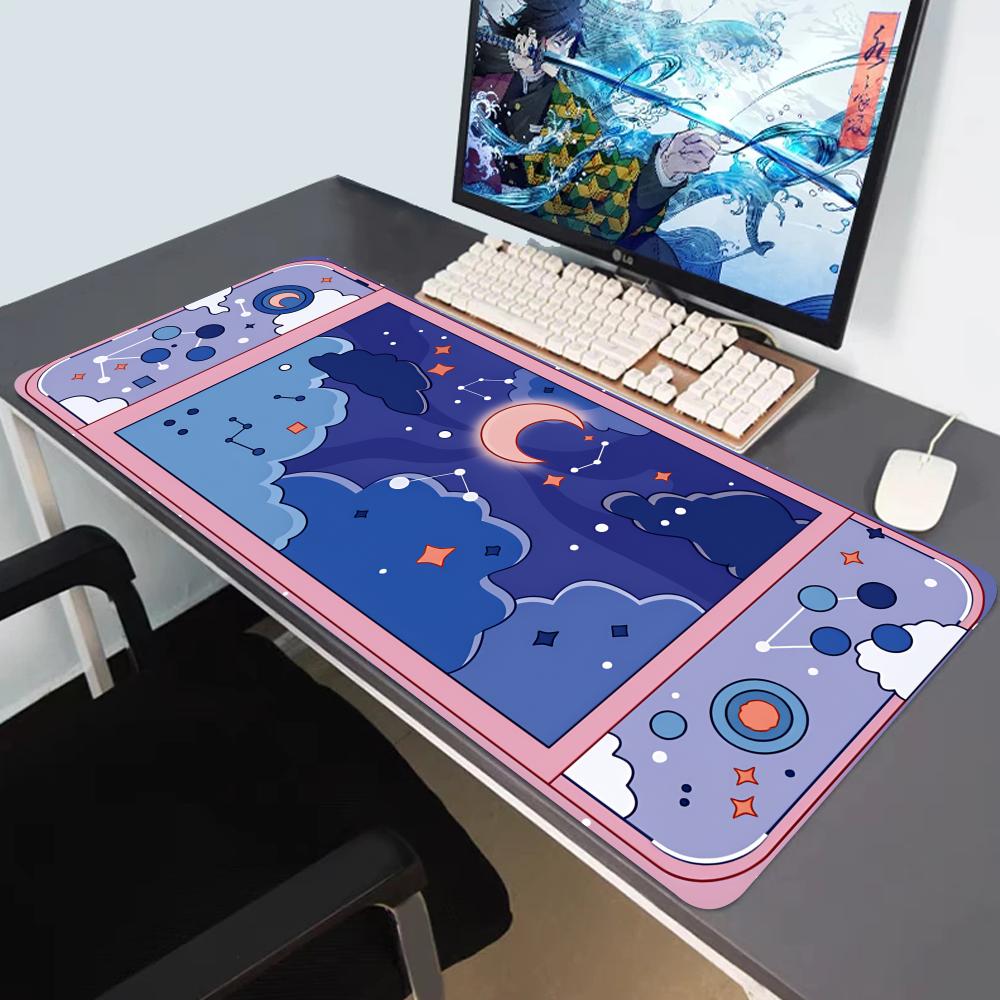 Desk Setup Art - HYBXAXC Duża Podkładka na Biurko Księżyc