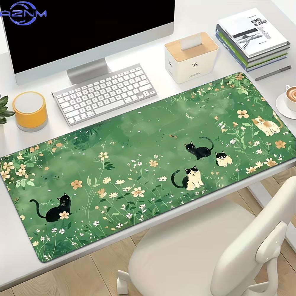 Desk Setup For Work - Kocia podkładka pod mysz z motywem