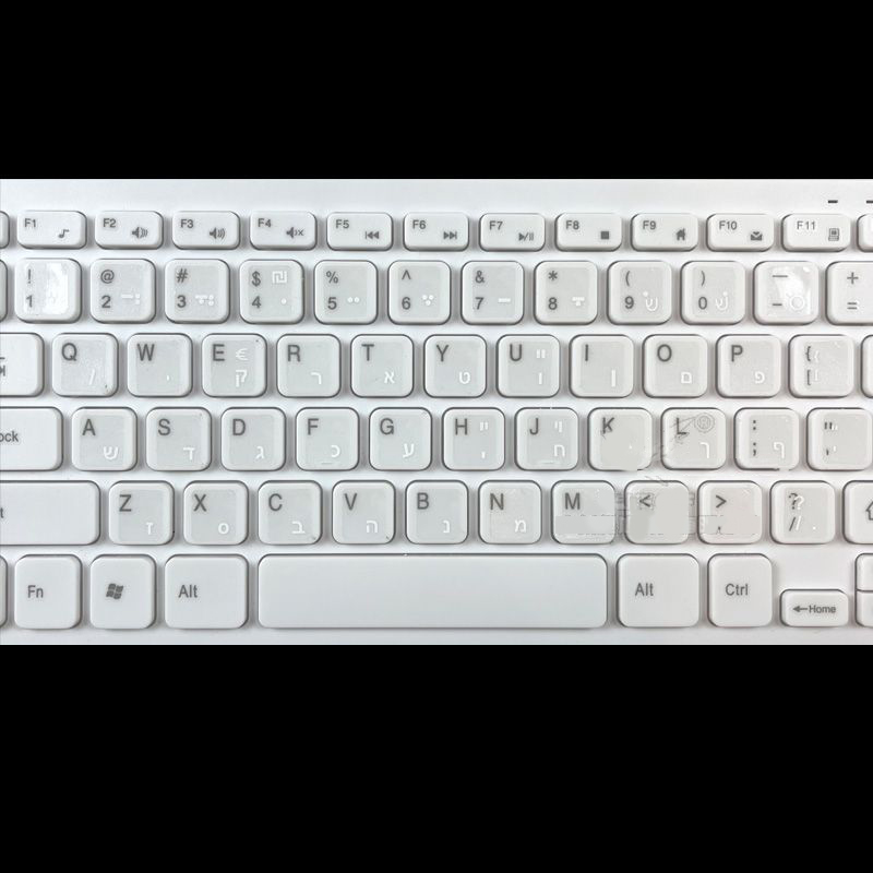 [F] Białe hebrajskie naklejki  – Desk Setup Background recenzja i cena