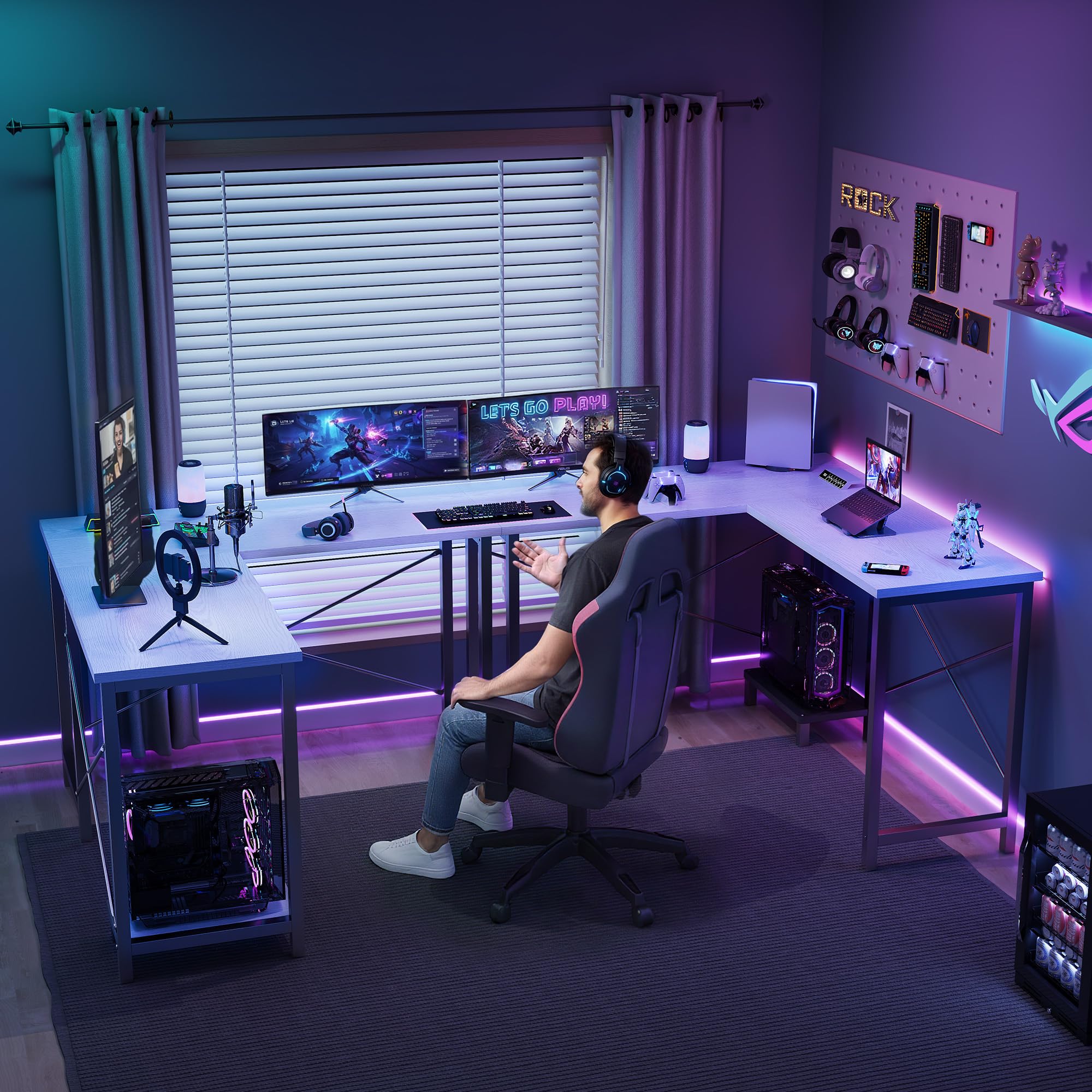 Biurko narożne w kształcie lit – Desk Setup Office recenzja i cena