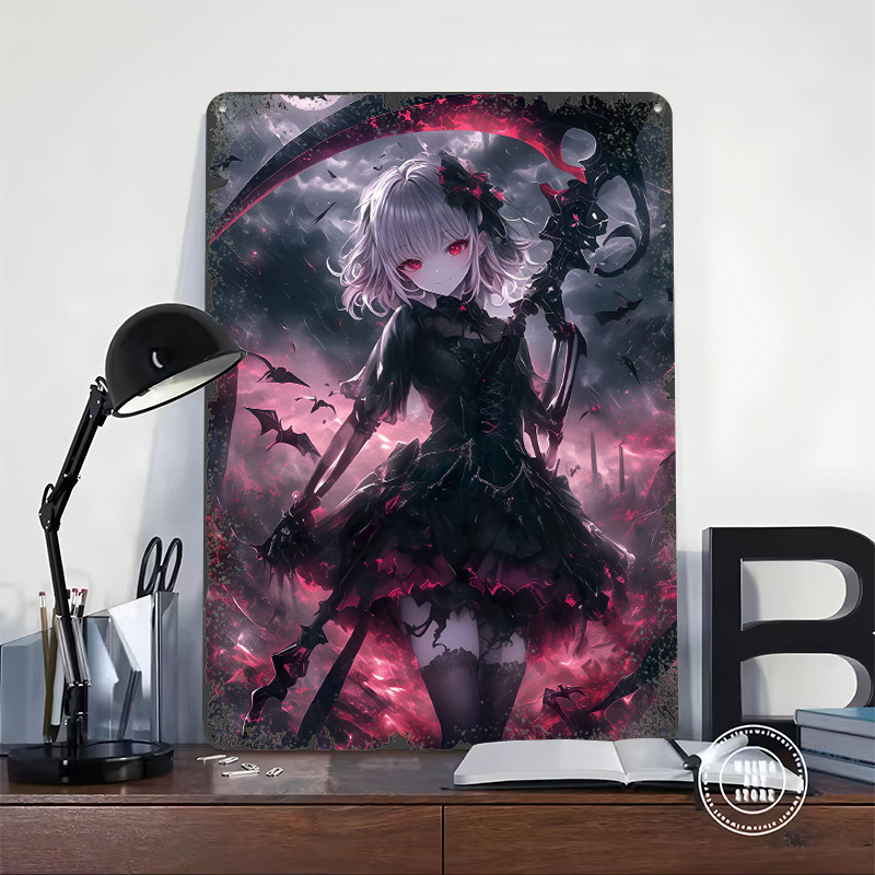 Plakat Demon Grim Reaper Girl, – Desk Setup Art recenzja i cena
