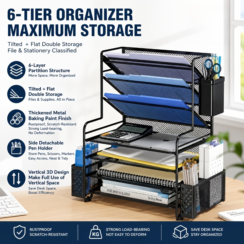Organizer na biurko, pojemnik  – Desk Setup Black recenzja i cena