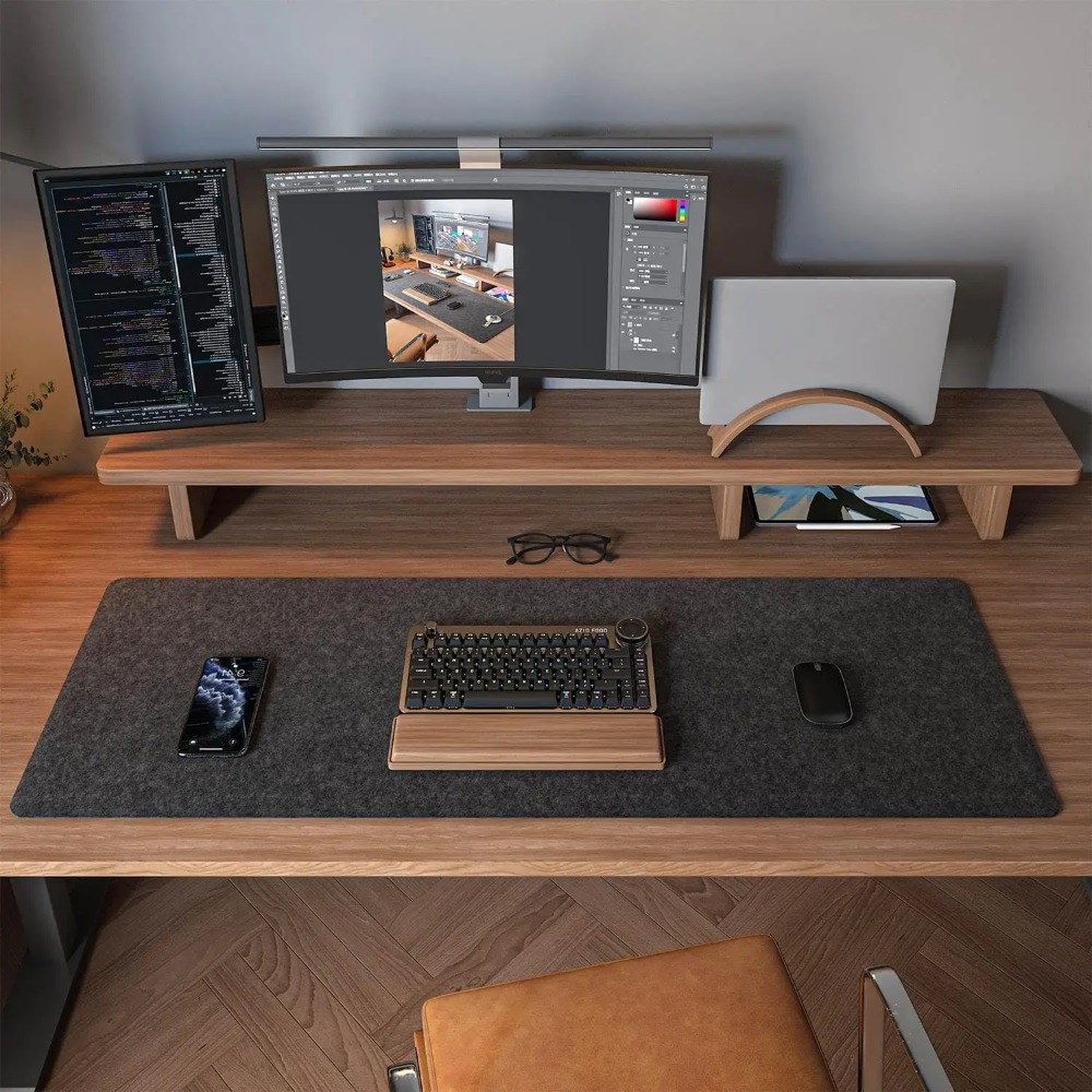 Podkładka na biurko z filcu, m – Desk Setup Dark recenzja i cena