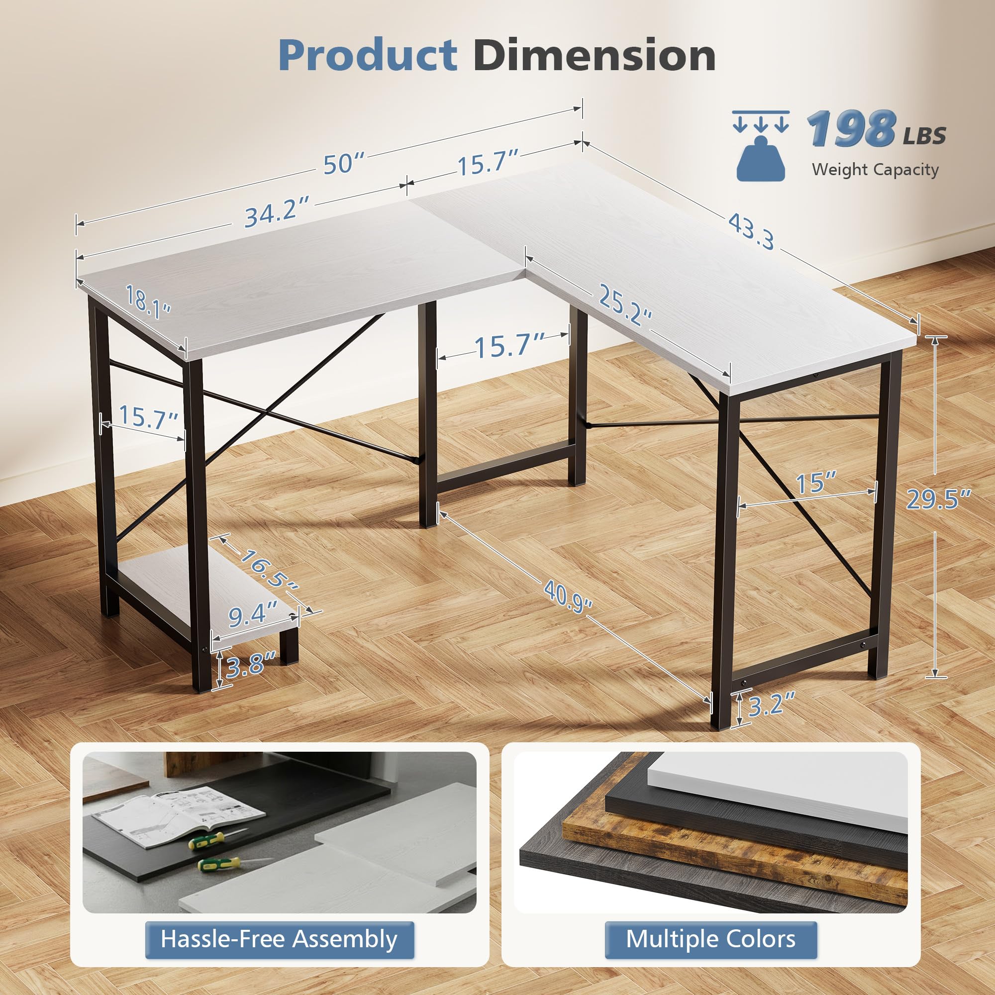 Biurko narożne w kształcie lit – Desk Setup Office recenzja i cena