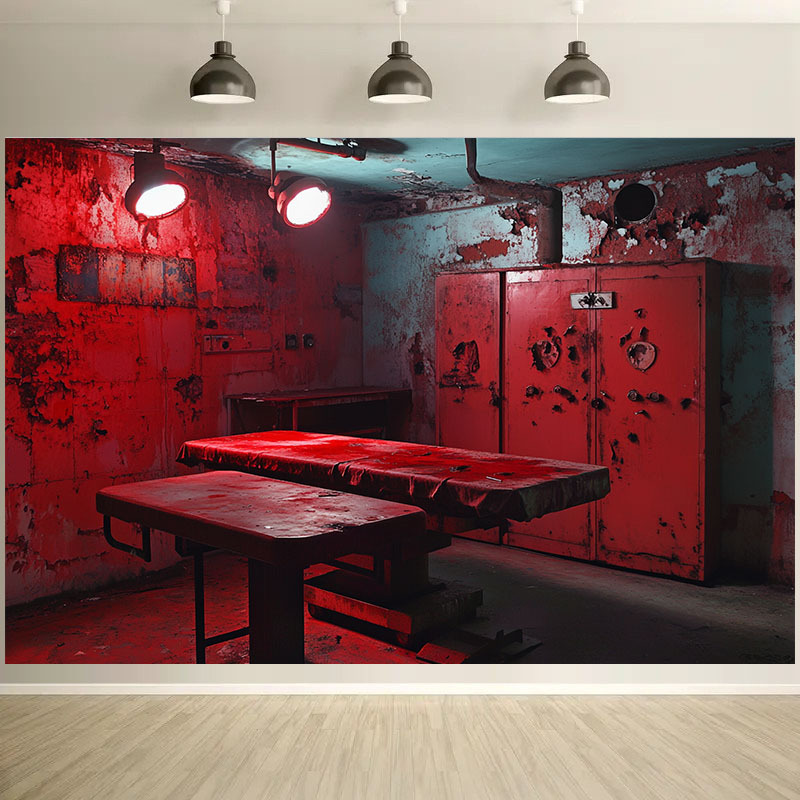 1 szt. baner z czerwonym tłem  – Desk Setup Background recenzja i cena