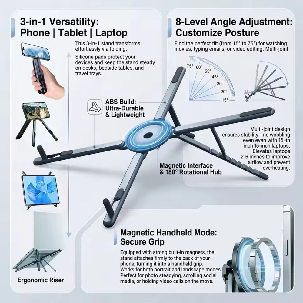 Przenośny magnetyczny uchwyt n – Desk Setup Stand recenzja i cena